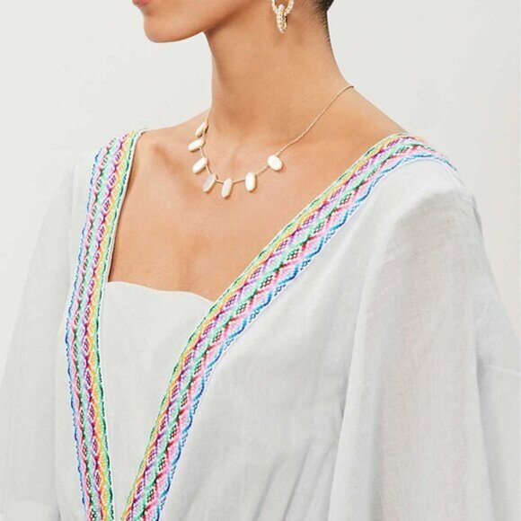 NWT Pitusa peach Talullah ruffle maxi dress - Picture 6 of 9